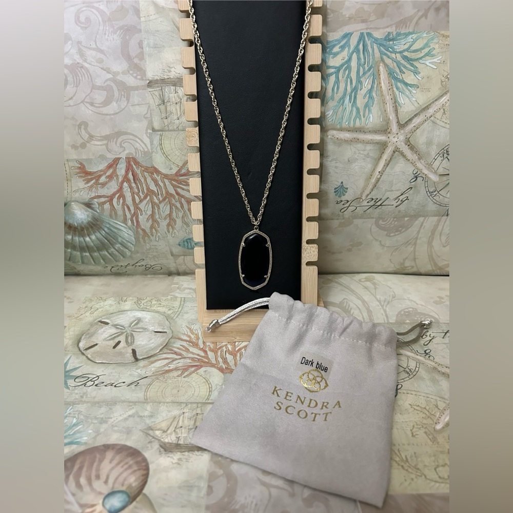 Kendra Scott Navy Cat’s Eye Long Necklace